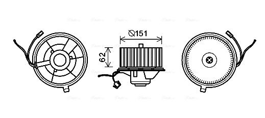 AVA QUALITY COOLING Вентилятор салона ST8505